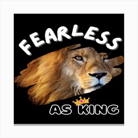 Fearless as King - Bold Lion Photographic Art Leinwandbild