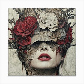 'Blood And Roses' Canvas Print