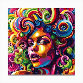 Curlylolipop Canvas Print