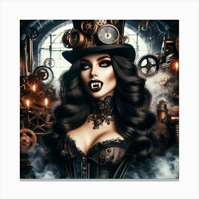 Steampunk Beauty Canvas Print