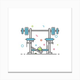 Gym Equipment Vector Illustration Canvas Print
