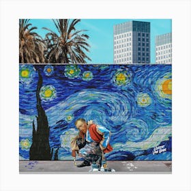 Van Gogh Graffiti Artist Canvas Print