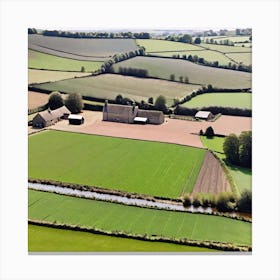 Aerial View Of Farmland 11 Canvas Print