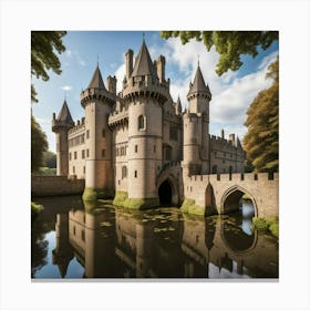 Castle By The Water Canvas Print