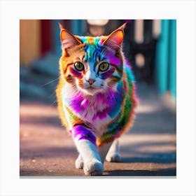 Colorful Cat Canvas Print