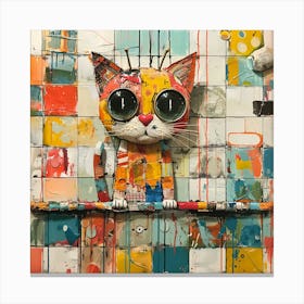 Cat On The Wall Canvas Print