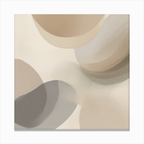 A Sophisticated Muted Neutrals Abstract 6 Canvas Print