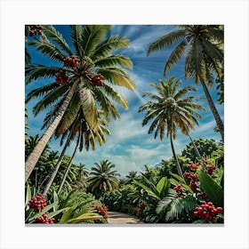 Tropical Garden 1 Canvas Print