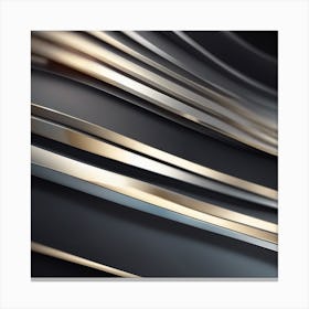 Abstract Gold And Silver Lines Canvas Print