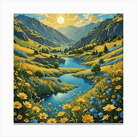 Sunrise In The Valley 1 Canvas Print