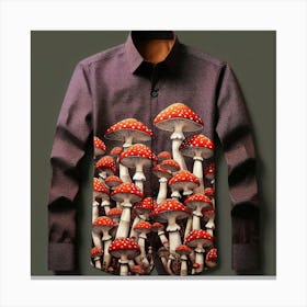 Unique combination of mushrooms on gent's shirt Canvas Print