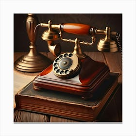 An Old Vintage Telephone 4 Canvas Print