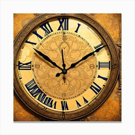 Clock Face With Roman Numerals Canvas Print