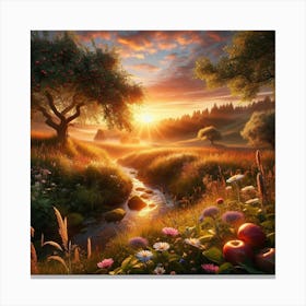 Apple Trees Canvas Print