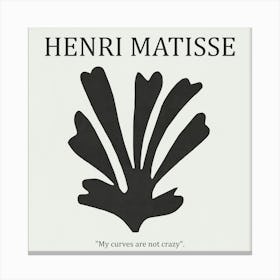 Black Leaf 01- Henri Matisse Canvas Print