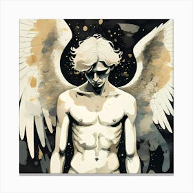 Fallen Male Angel Canvas Print
