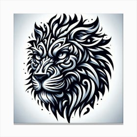 Tribal Lion Head Canvas Print