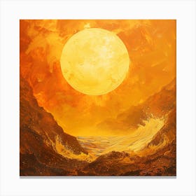 Sunset Over The Ocean Canvas Print