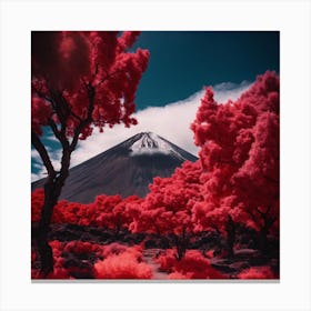 Red Trees In The Forest Canvas Print