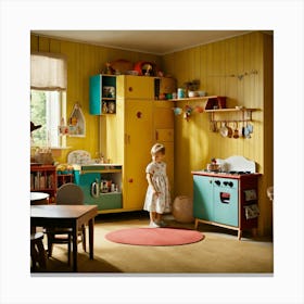 Children S Room From The 1950s (2) Canvas Print