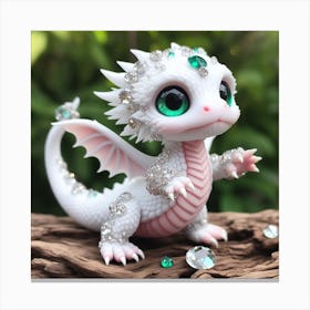 White Dragon 3 Canvas Print