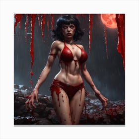 Bloody Woman Canvas Print