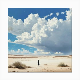 Man In The Desert Canvas Print