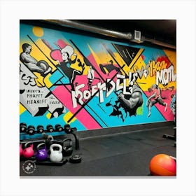 Gym Mural Canvas Print