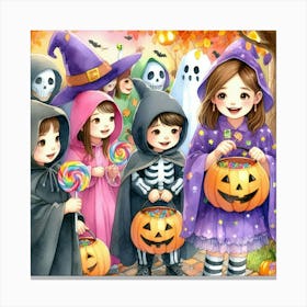 Halloween Children Canvas Print