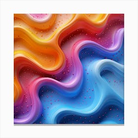 Abstract Colorful Liquid Background Canvas Print