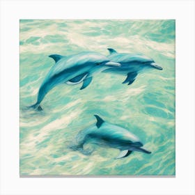 Dolphin Trio Canvas Print