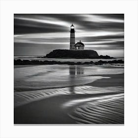 Lighthouse At Dusk 2 Canvas Print