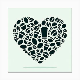 Coffee Heart Canvas Print