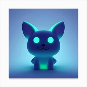 Glow In The Dark Cat Canvas Print