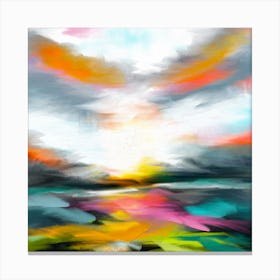 Abstract Landscape Sceen Square Canvas Print
