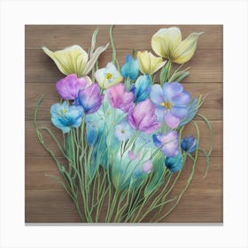 Watercolor Flowers 9 Canvas Print