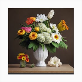 Flowers In A Vase 12 Canvas Print