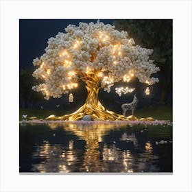 Golden Tree Canvas Print