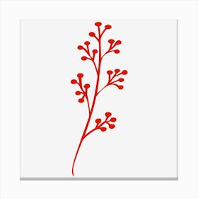 Red Hibiscus Canvas Print