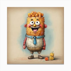 Potato Character Canvas Print