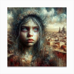 Girl In The City Canvas Print