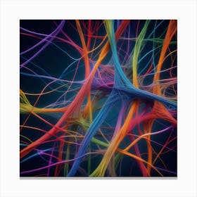 Abstract Neuronal Network Canvas Print