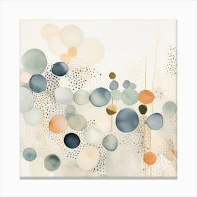 Watercolor Abstract Dots 7 Canvas Print