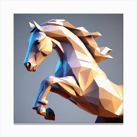 Low Poly Horse 3 Canvas Print