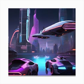 Futuristic Cityscape 7 Canvas Print