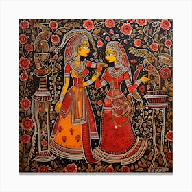 Traditional Painting, Oil On Canvas, Brown Color 2 Canvas Print
