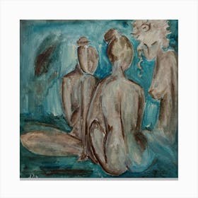 Wall Art with Three Graces/ Nude Painting Art Canvas Print