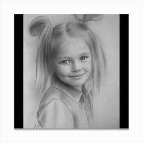 Portrait Of A Little Girl Canvas Print