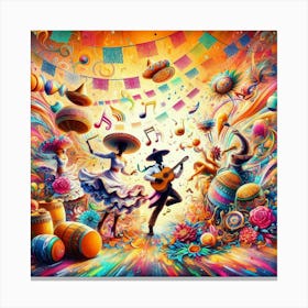 Mexican Dancers Canvas Print