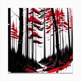 Red Forest Canvas Print